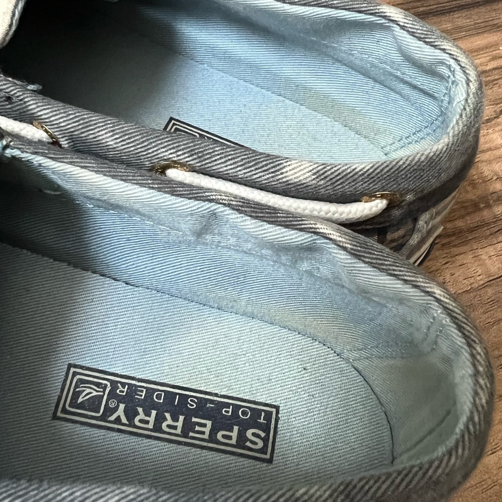 Women’s Sperry Blue Plaid Top-Siders - Picture 9 of 14